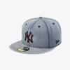 New Era Gorra Fitted de Mezclilla New York Yankees Azul Mezclilla 15131709