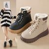 Short snow boots women's winter 2025 new thick-soled non-slip high-top shoes piled and thickened warm Northeast cotton shoes