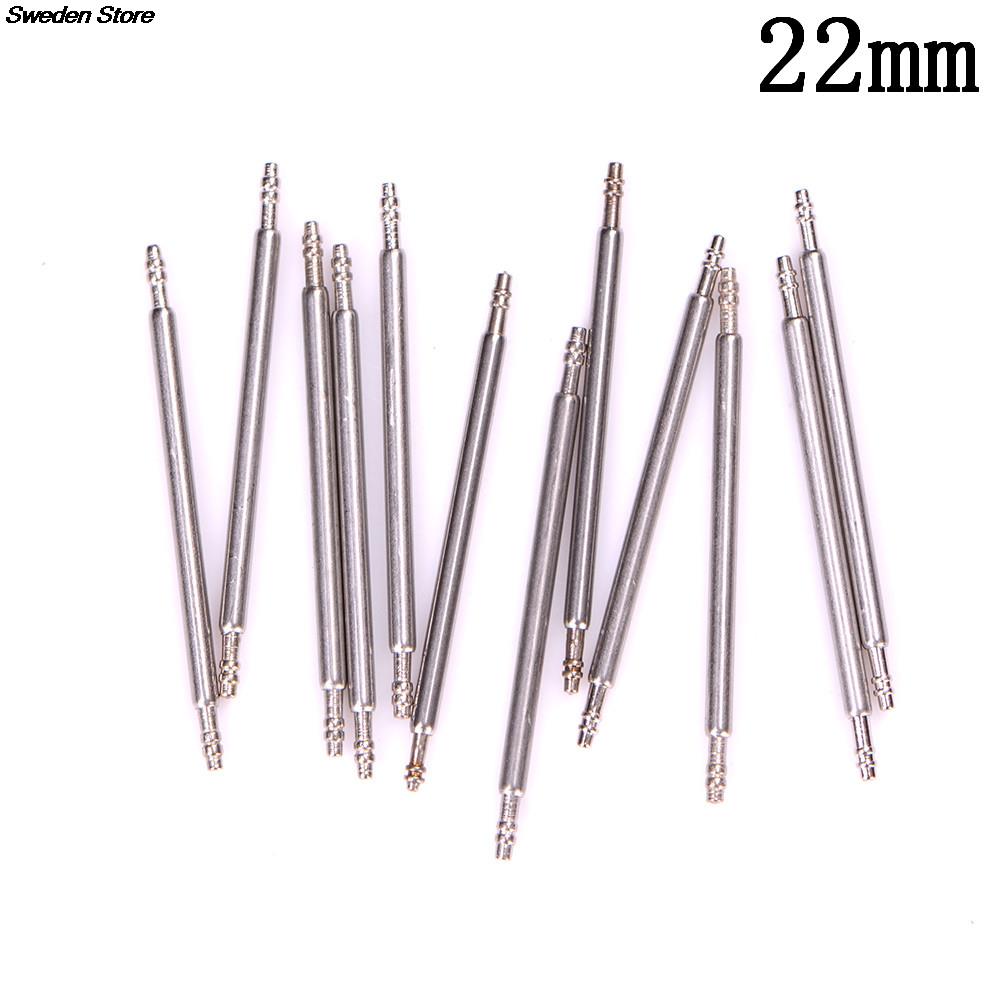 10Pcs/lot 8mm 12mm 16mm 18mm 20mm 22mm Stainless Steel Watch Band Spring Bars Strap Link Pins Repair Watchmaker Tools