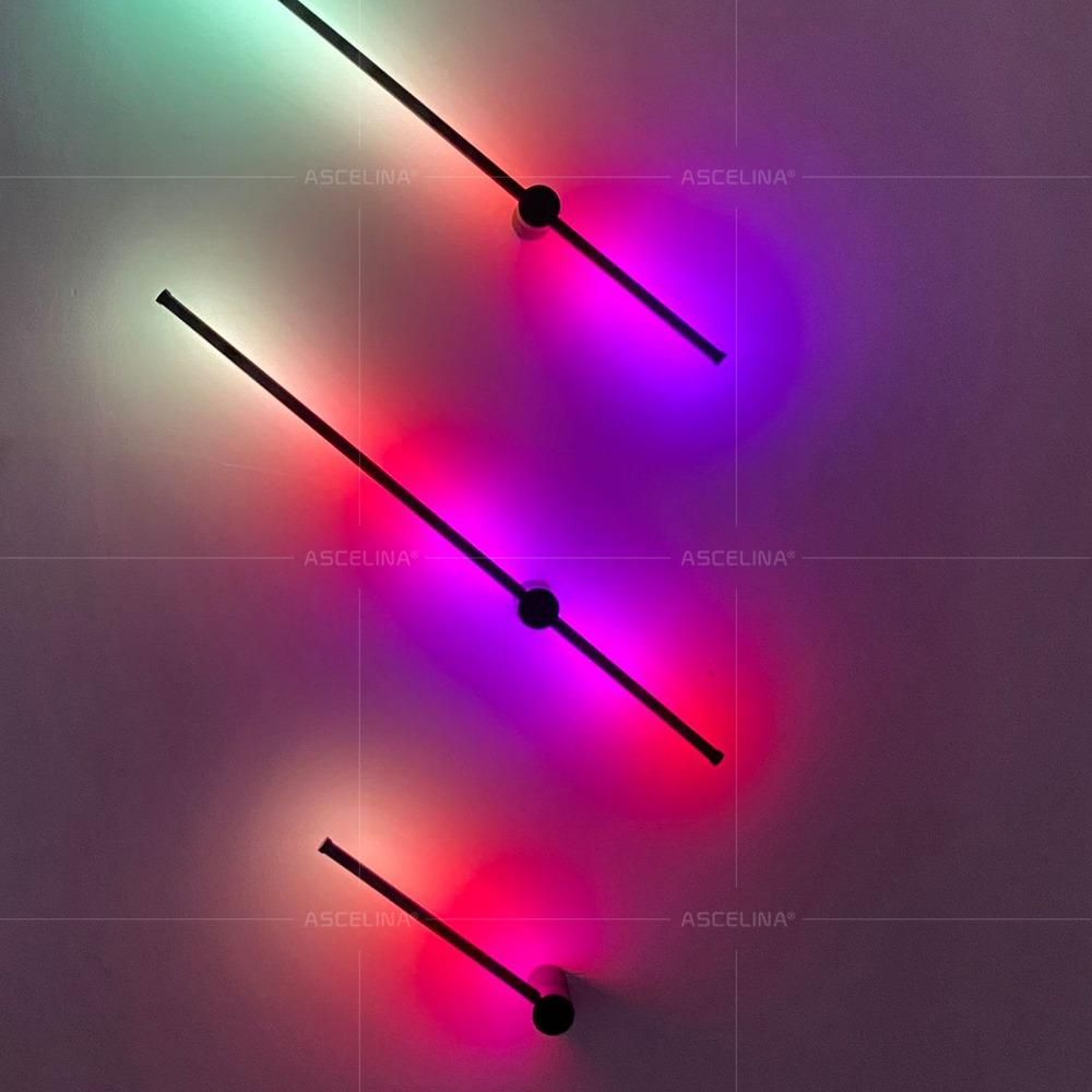 LED RGB Modern Wall Lamp Colourful Indoor Wall Lighting for Bedroom Study Dining Room Bar Simple Personality Atmosphere Lamps