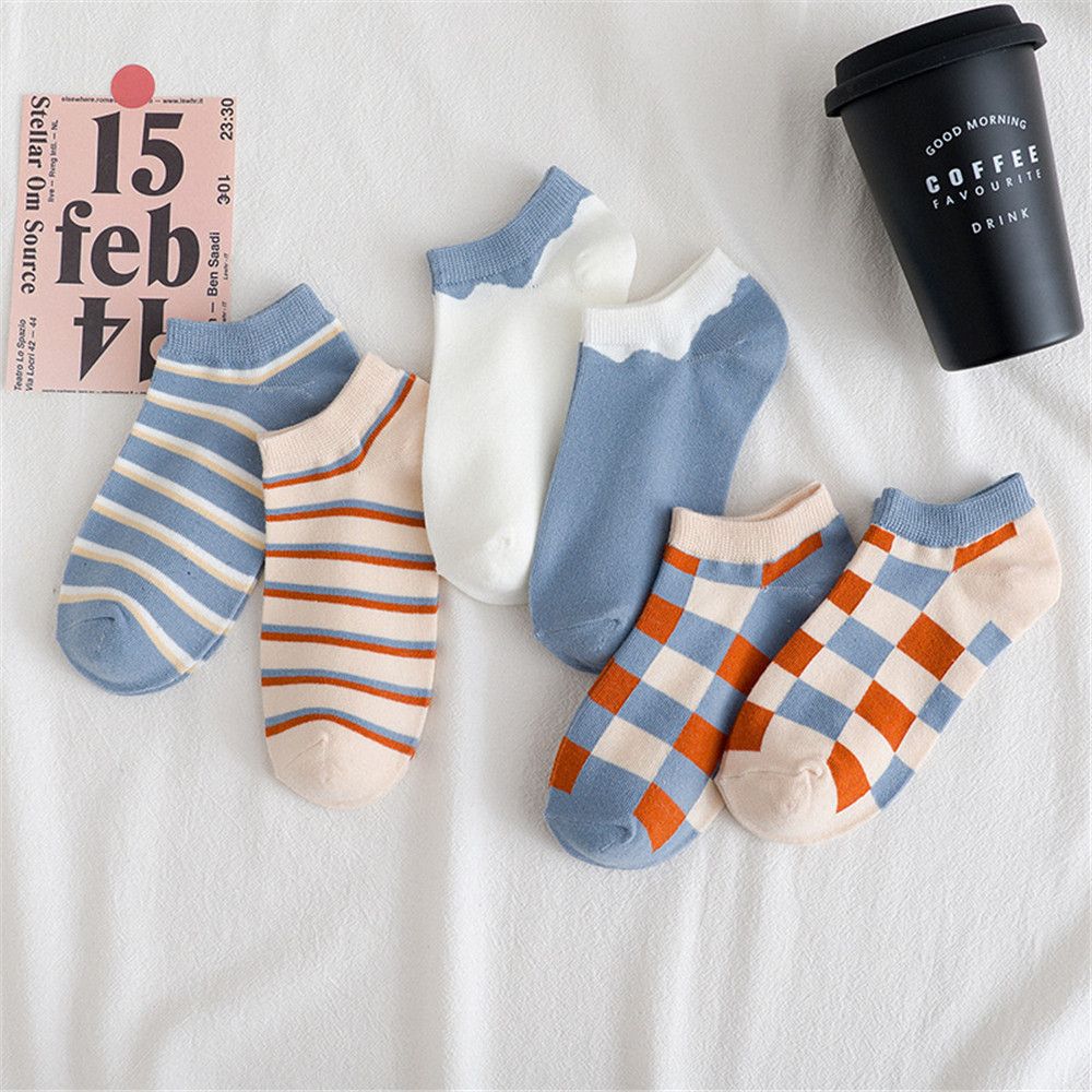 Women's Lovely Fresh Striped Plaid Socks Ankle Socks Short Socks Breathable