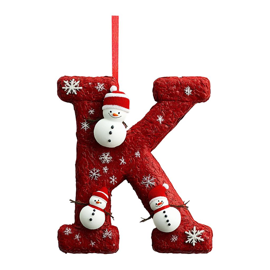 2D 26 Letter  Christmas Ornaments Acrylic Flat Christmas Tree Home Decorations Ornaments