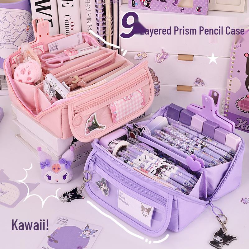 Girlish Heart Large Capacity Multifunctional Pencil Case for Elementary Students