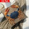 2D flat- Coastal Blue Crab Throw Pillow Cover 18x18 Inch Farmhouse Nautical Square Cushion Case for Home Sofa Bedroom Decor