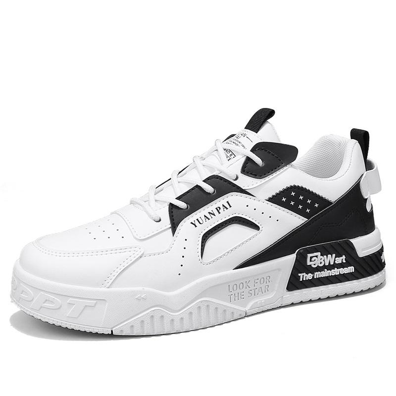 Men's Board Shoes Outdoor Casual Sports Walking Shoes Anti-slip Breathable Vulcanized Shoes Thick Sole Fashion Student Shoes