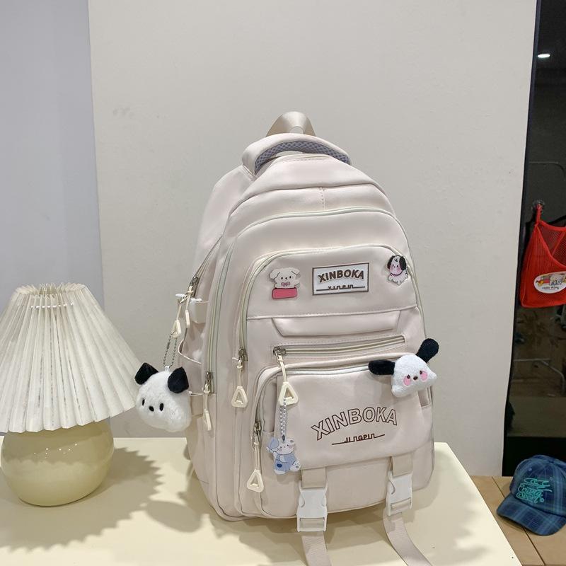 Schoolbag Daily Commute High Value Large Capacity Backpack Fashion Trend Junior High School College Student Schoolbag Simple Backpack
