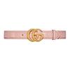 GG Marmont Doppel-G-Logo-Schnalle Ledergürtel Damen Rosa 400593-UM8IG-5909