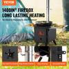 Wood Stove, 86 Inch, Alloy Steel Camping Tent Stove, Portable Wood Burning Stove with Chimney Pipes & Gloves, 1400in³Firebox Hot Tent Stove for
