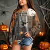 Kids' Halloween Print Hooded Sweatshirt - Casual Pullover for Boys and Girls