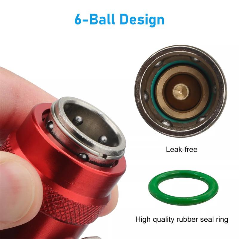 

2 шт. Быстросъемный адаптер R1234Yf Автомобильный кондиционер Сторона высокого/низкого давления Быстросъемные муфты R1234Yf Адаптеры хладагента Комплект для переоборудования