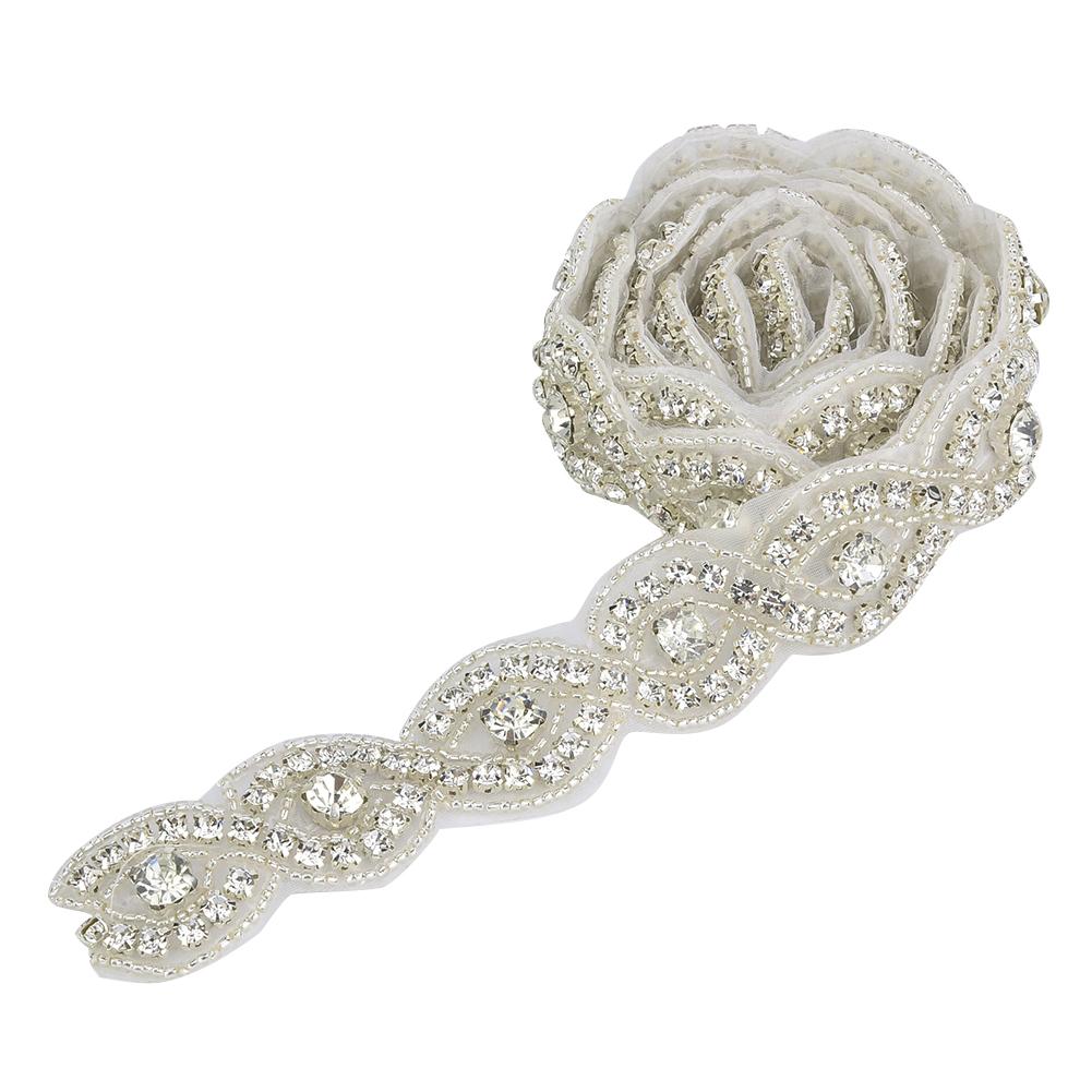 

1 ярд S-образная свадебная хрустальная отделка Цепочка из страз Одежда Свадьба Ручная работа DIY Декорация(4