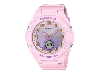Dámské hodinky Baby-G BGA-320-4AJF Beach Color s plameňákově růžovým pryskyřičným páskem, NOVINKA