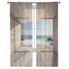 Window Openings Rocks Seaside Views White Tulle Curtains For Living Room Bedroom Space Space Children Room Kitchen Area Window Decor Sheer Voile