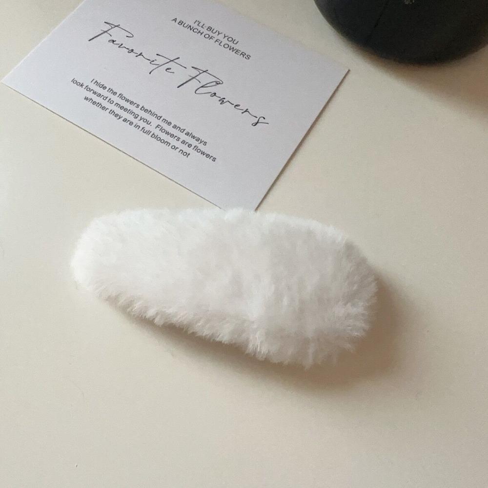Adorable Versatile Waterdrop Hair Clips Fluffy Solid Color Bangs Clip Moving Clip Women Hair Accessories