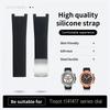 М'який силіконовий ремінець для годинника Tissot T-Race T141.417A Moto GP Ремінець Чоловіча спортивна серія Чорний ремінець для годинника Браслет