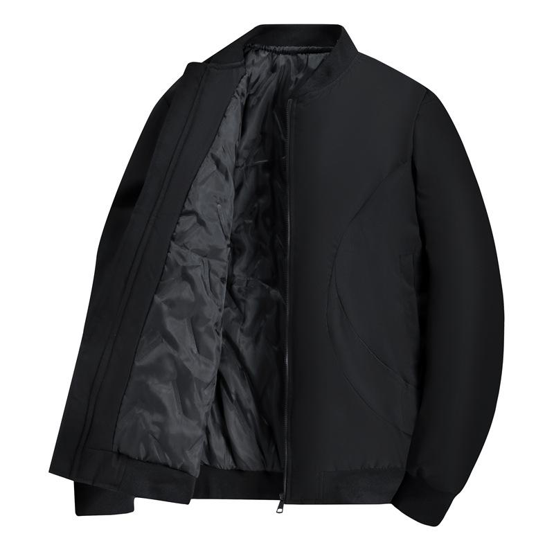 Men's Cross-Border Autumn/Winter Stand Collar Baseball Jacket - Ultrasonic Cotton Padded Loose Pilot Workwear