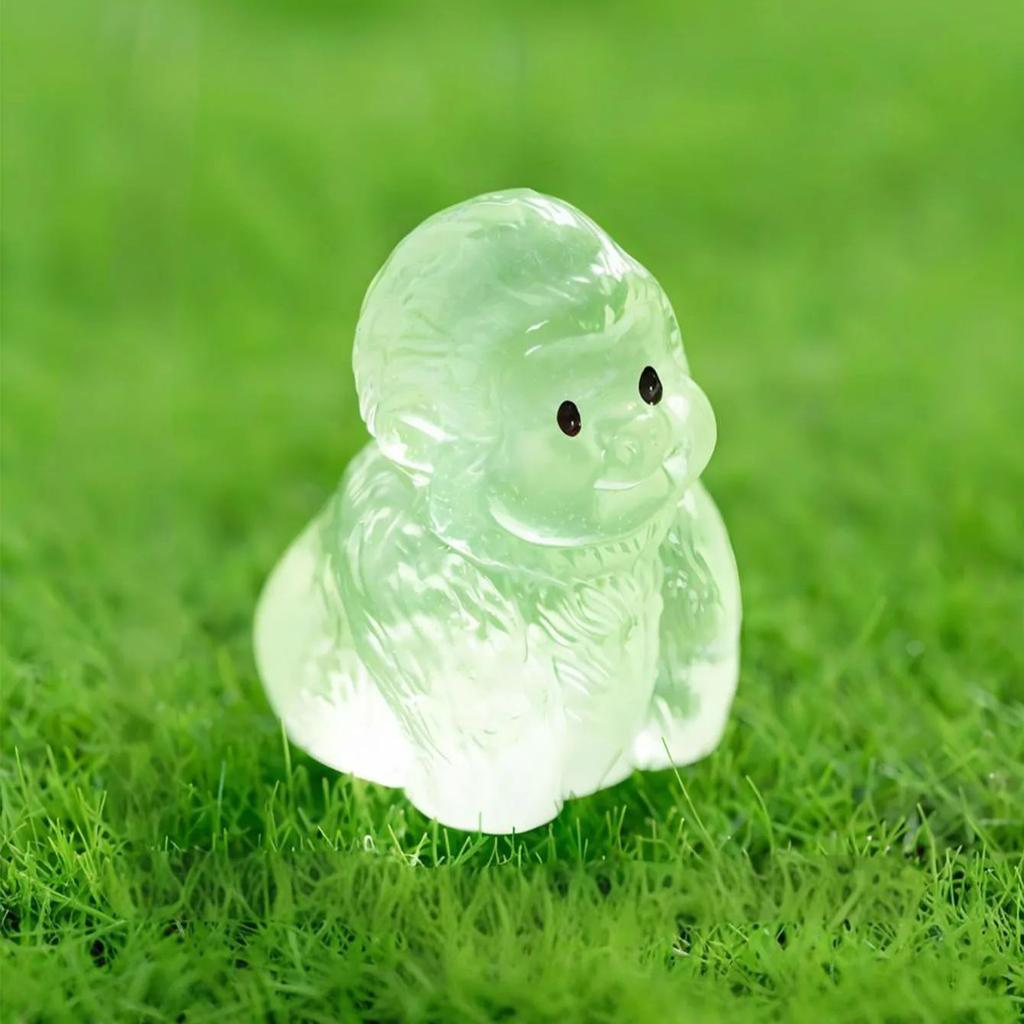 10 / 20pcs Luminous Mini Resin Gorilla Glow In The Dark Compact Miniature Chimpanzee Tiny Monkey Animal Figures Ideal for DO-IT-YOURSELF Fairy Garde