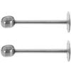 NOLITOY Stainless Steel Curtain Rod Brackets, Set of 2, Round Head Design, Durable, Fits 6-Inch Curtain Rods, Versatile, Wall-Mounted, Coordinates wit
