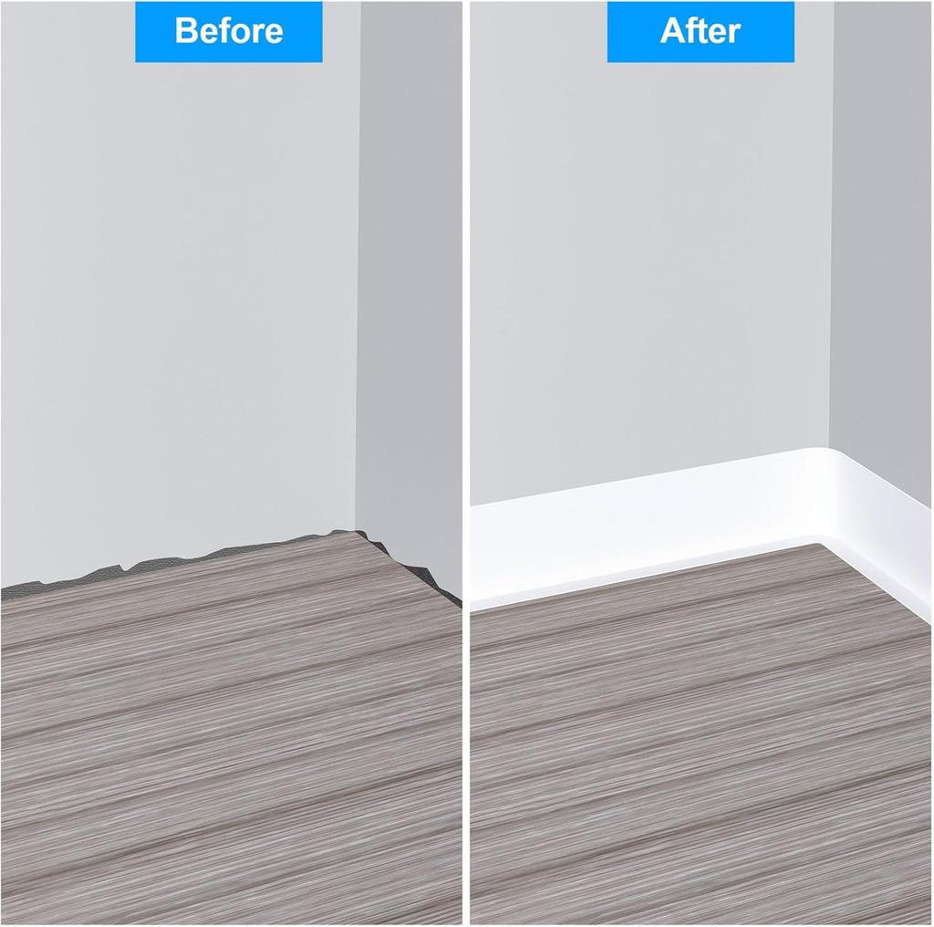 1PC 2mx8cm Flexible Baseboard Made Of Soft PVC Kickboard Line, Floor Skirting Line, Waterproof Self-adhesive Vinyl Wall
