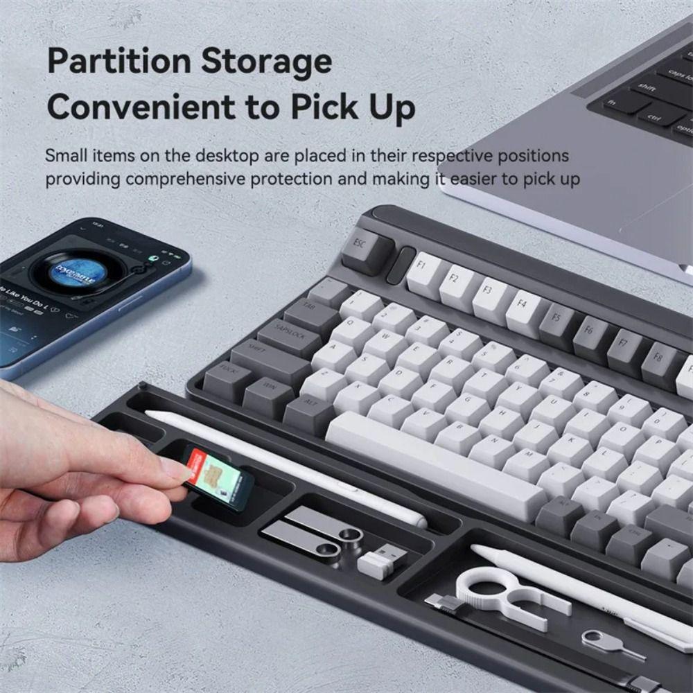 with Storage Box Keyboard Holder Double-layer Typing Support Pad Keyboard Wrist Rest Computer