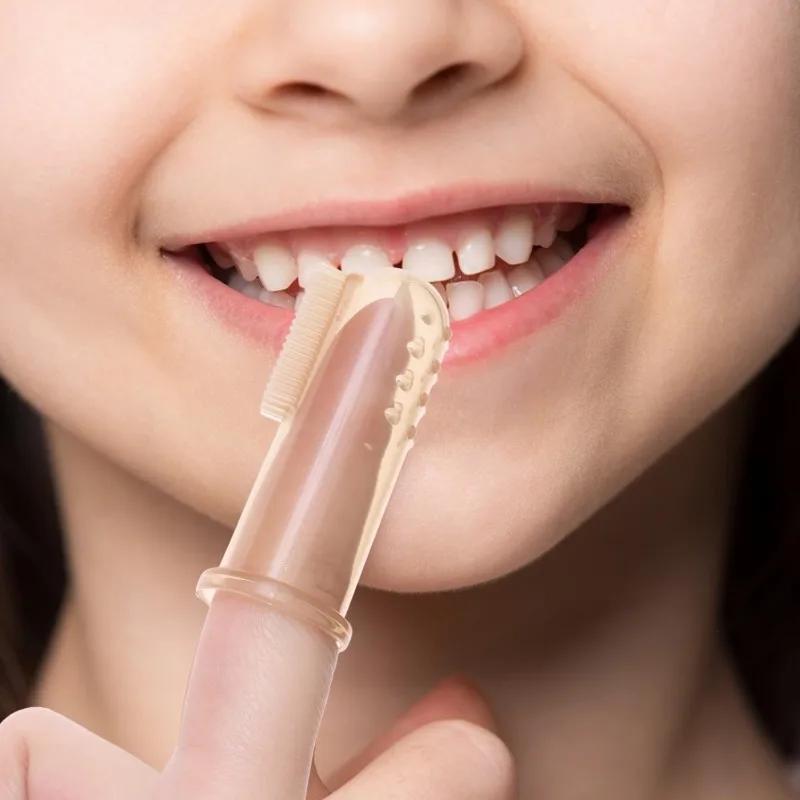 20-1PCS Silicone Pet Finger Toothbrush Cat Dog Silica Gel Tooth Brush Bad Breath Tartar Teeth Care Tools Pets Care Accessories