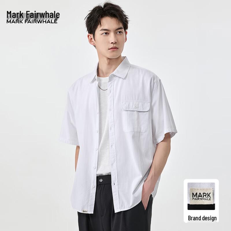 Mark Fairwhale Men's American Style Workwear Short Sleeve Shirt