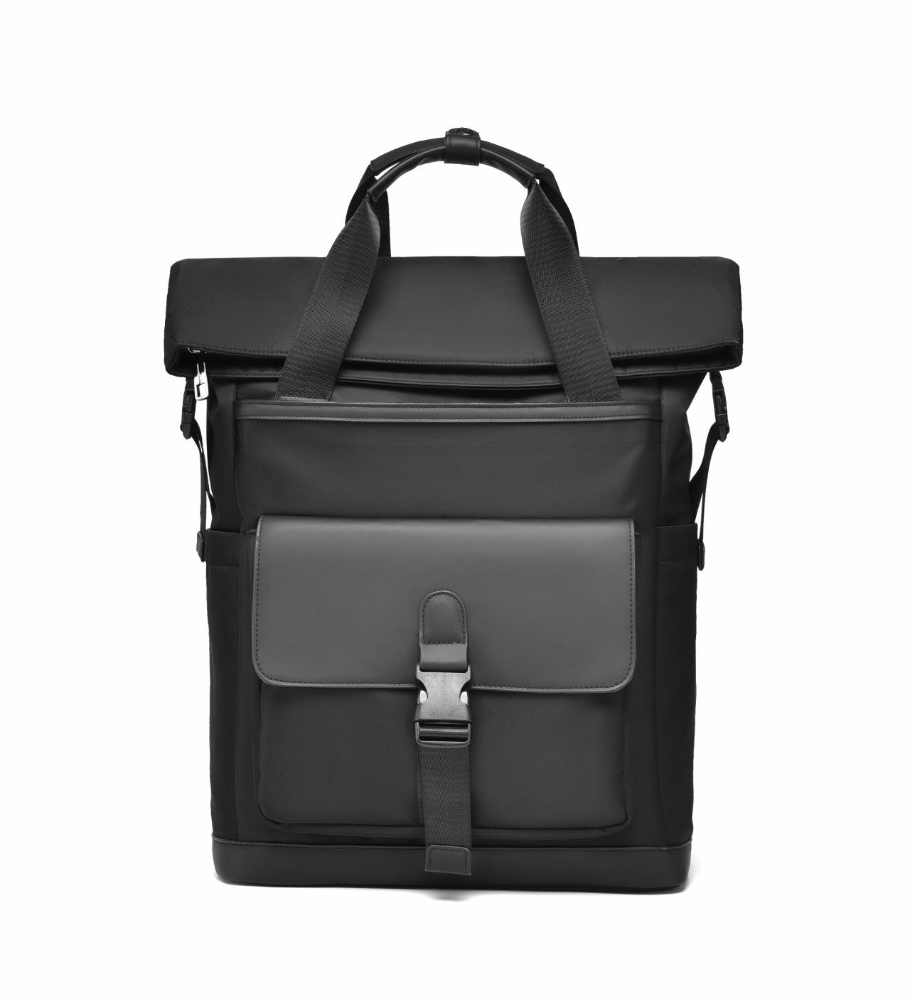 

Waterproof Roll-Top Backpack: Large Capacity for Laptops, Business Trips, Travel, and Commuting чёрный