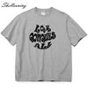 Shellsuning Oversized Letter Graphic T Shirts Men Summer Soft 100% Cotton Short Sleeve Tees Female Trendy Loose High Street Tops
