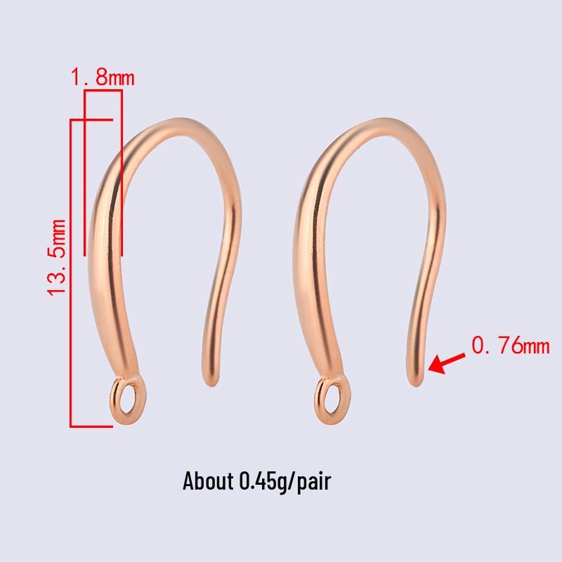 Tingxiang DIY S925 Sterling Silver Smooth Wide Earring Hooks for Handmade Jewelry.