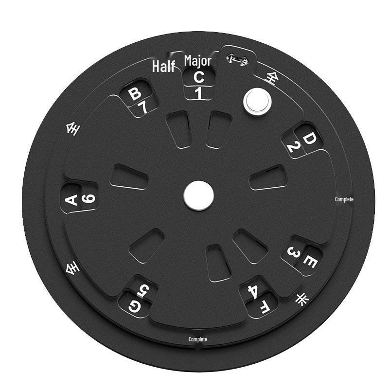 Toupie Portable de Théorie Musicale: Cercle des Quintes Échelle pour Guitare, Piano & Basse