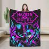 VOX HHazbin Hotel Alastor Game Blanket Warm Soft Plush Throw for Outdoor Travel Flannel Bedspread Cover