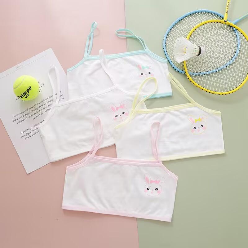 Girls Comfortable Bra Sports Training Bra Cotton Crop Top Kids Underwear 8-14years