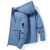 Talla Grande 5xl Otoño E Invierno Nuevo Moderno Color Sólido Para Hombre Chaqueta Casual Holgada Gruesa Para Hombre Para Uso Diario Con Capucha
