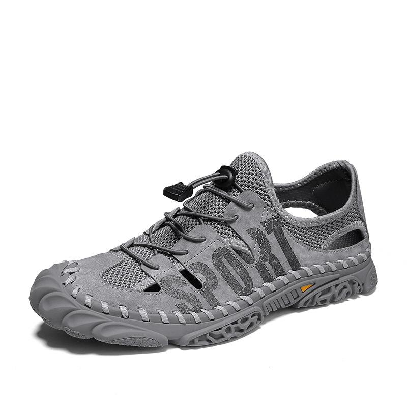 

Spot 2025 summer sports and leisure shoes new men s bag head beach shoes breathable mesh lazy shoes 44