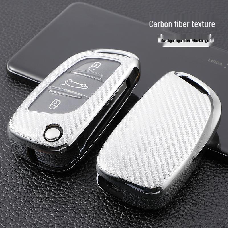 Carbon Fiber Key Shell/Case for Peugeot Citroen DS 4008/5008 C5 Remote