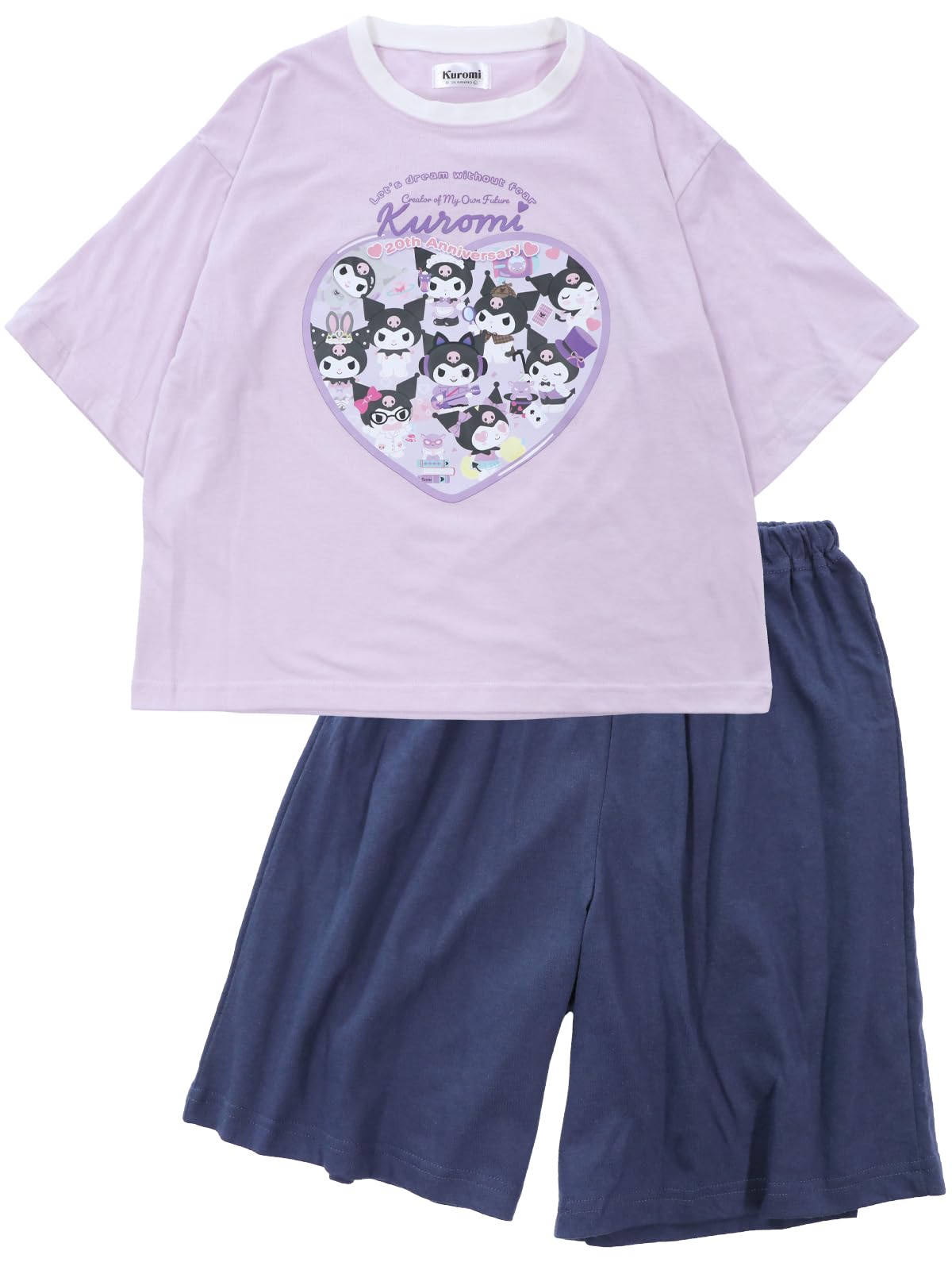 

Персонажи Sanrio My Melody Kuromi Детская пижама Короткие рукава Шорты Летняя Розовая Фиолетовая 130см 140см 150см Фиолетовый [Kaitac Family] (140см, (Куроми))