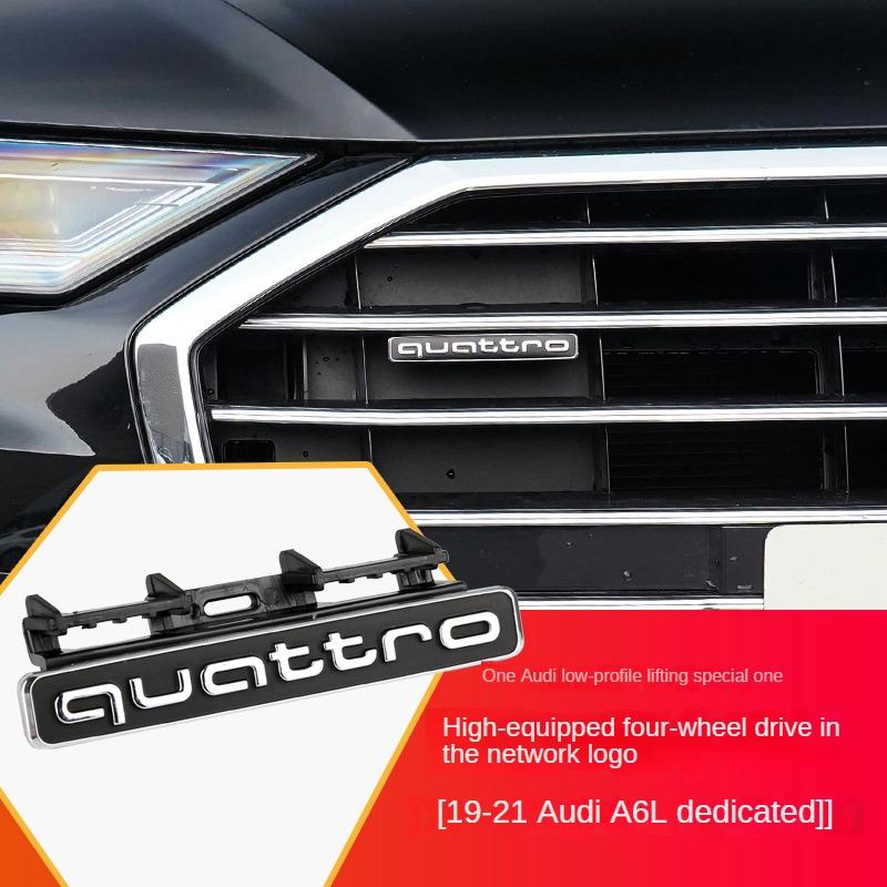 For yngc9 A4 A6 Q3 Car Grille Quattro Logo Front Grill Badge Emblem Sticker Drive Tail Quattro Standard