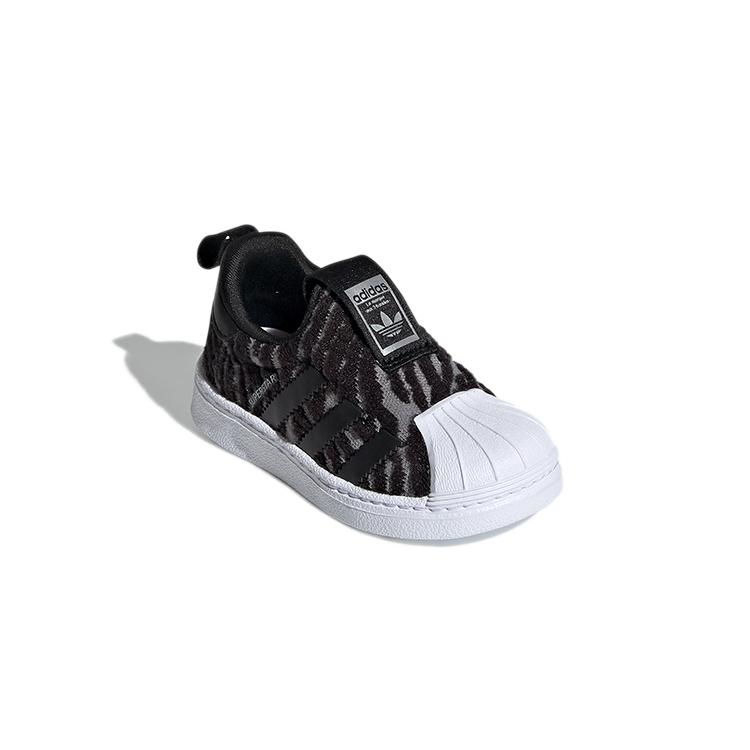 Adidas Originals 360 I Slip Resistant Low top Skateboard Shoes Black Gray Infant And Toddler EE6277