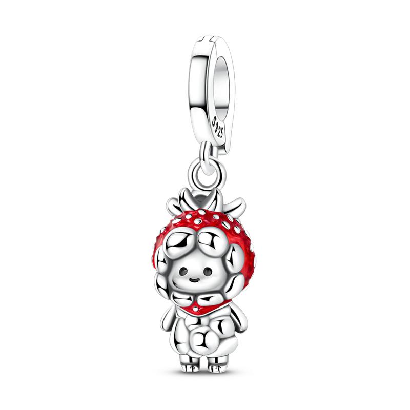 Copper Cute Doll Series Charms Clover Beads Colorful Clown Sunflower Pendant Fit Original Bracelet Necklace Jewelry