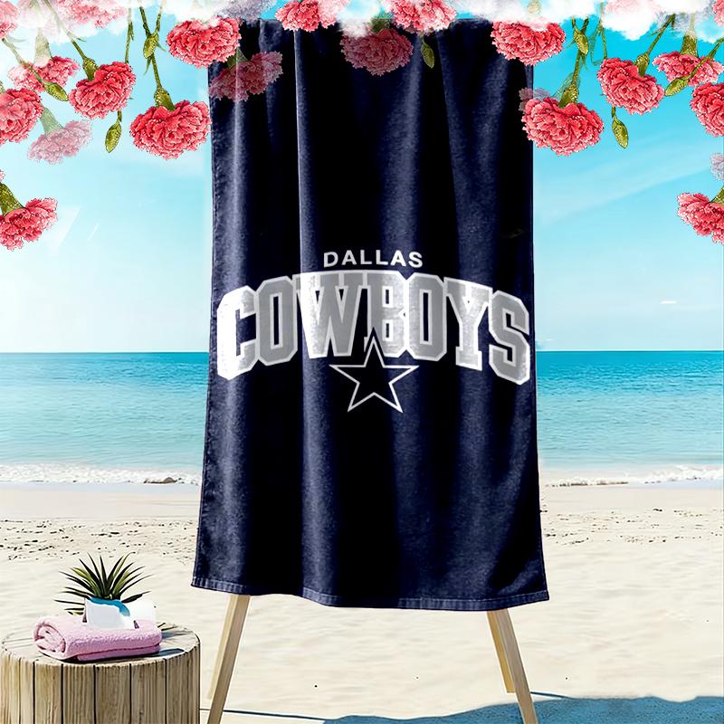Dallas Cowboys Print Beach Towel, Large Soft Quick Dry Towel for Beach Camping Swimming