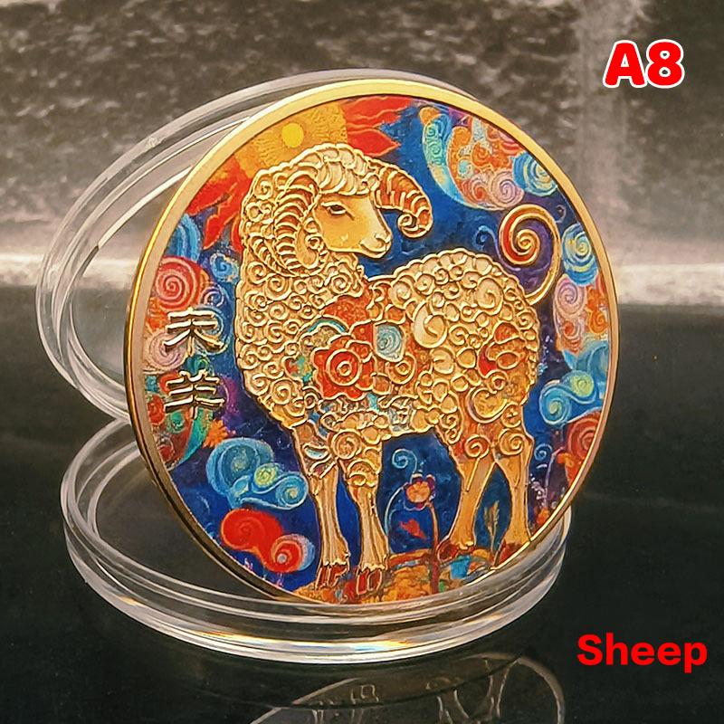 Coin Chinese 2026 12 Zodiac Horse Decoration Colored Commemorative Medal Year Of The Horse High Quality Decorative Coins Gift