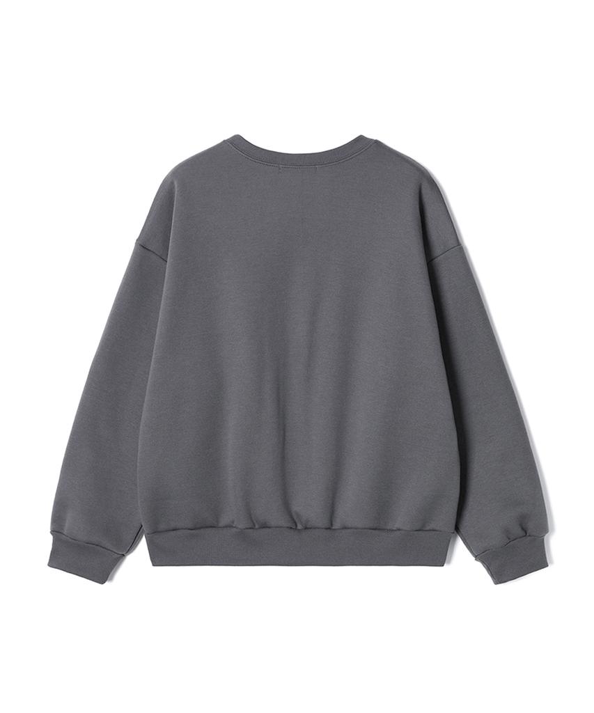 ADHOC Women'S Lettering Brushed Sweatshirt (Dk-Grey) (Hbblta3)