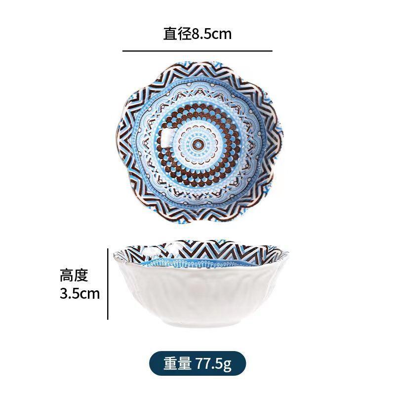 Talerzyk na sos do makaronu i frytek, miseczka do maczania sosu, ceramiczne miseczki do maczania, okrągłe naczynia na sos, mini miseczki na przyprawy wielokrotnego użytku, miseczki do maczania