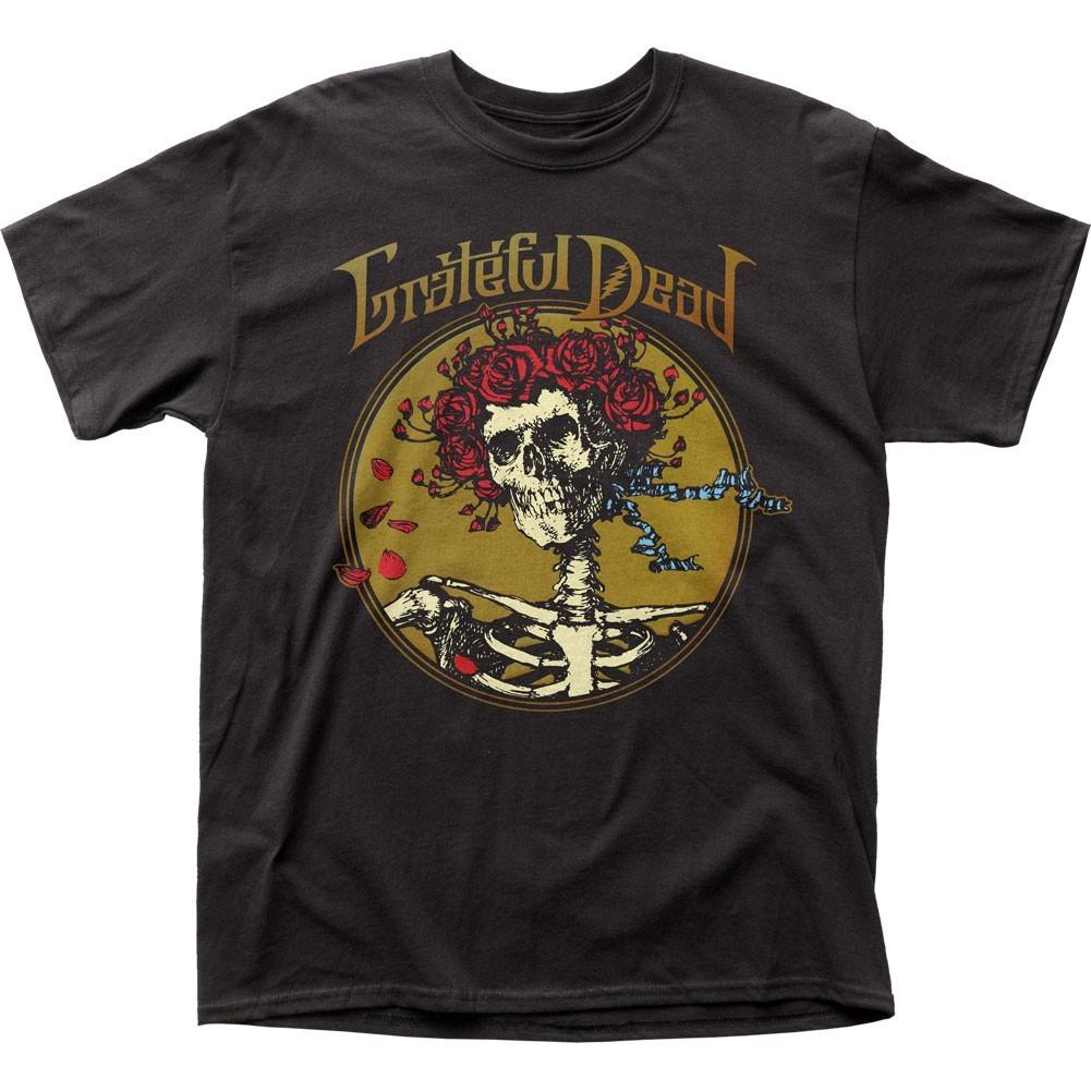 Grateful Dead Grateful Skull Мужская футболка Музыка Классическая футболка группы Новая Черная XXXL