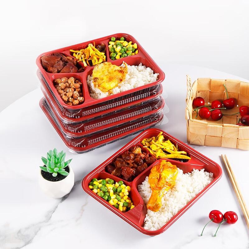 JINGRUIXIANG Disposable 4-Compartment Meal Prep Containers