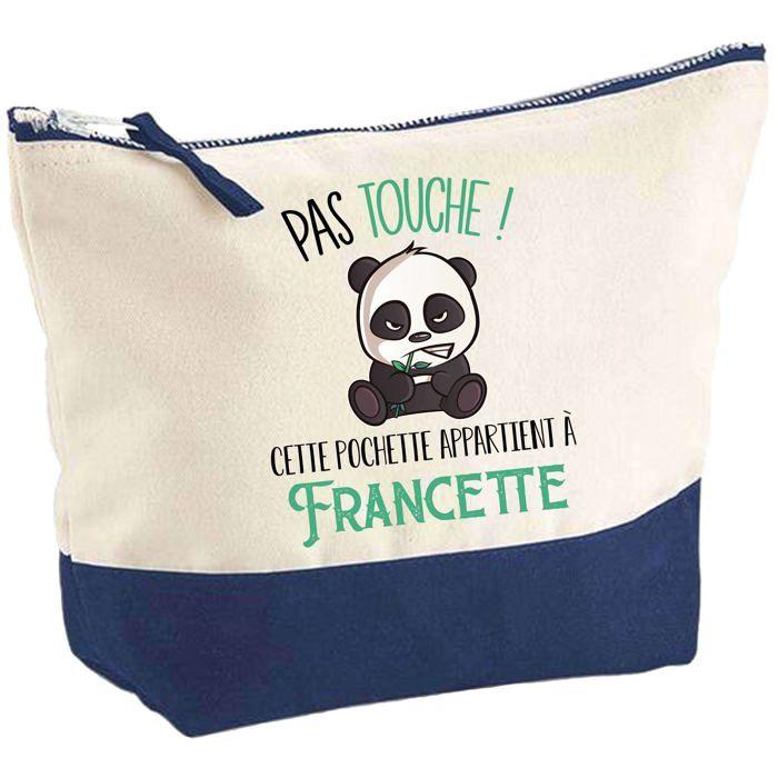 Trousse de maquillage - PLANETEE - Francette Pas touche Panda - Grand format - Coton - Impression HD France