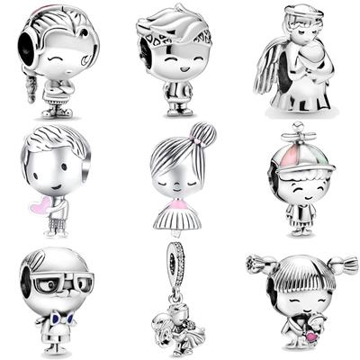 Paylor 2020 cuentas de plata esterlina 925, dijes para niño y niña, se adapta a dijes de moda originales, pulsera de plata 925, regalos genuinos de San Valentín