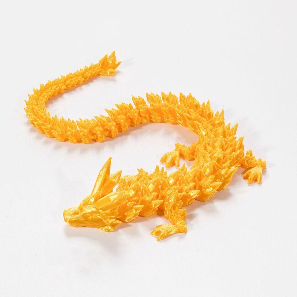With Movable Joints 3D Printed Dragon Fish Tank Crystal Dragon Fidget Toys  Kids Boys Girls Adults