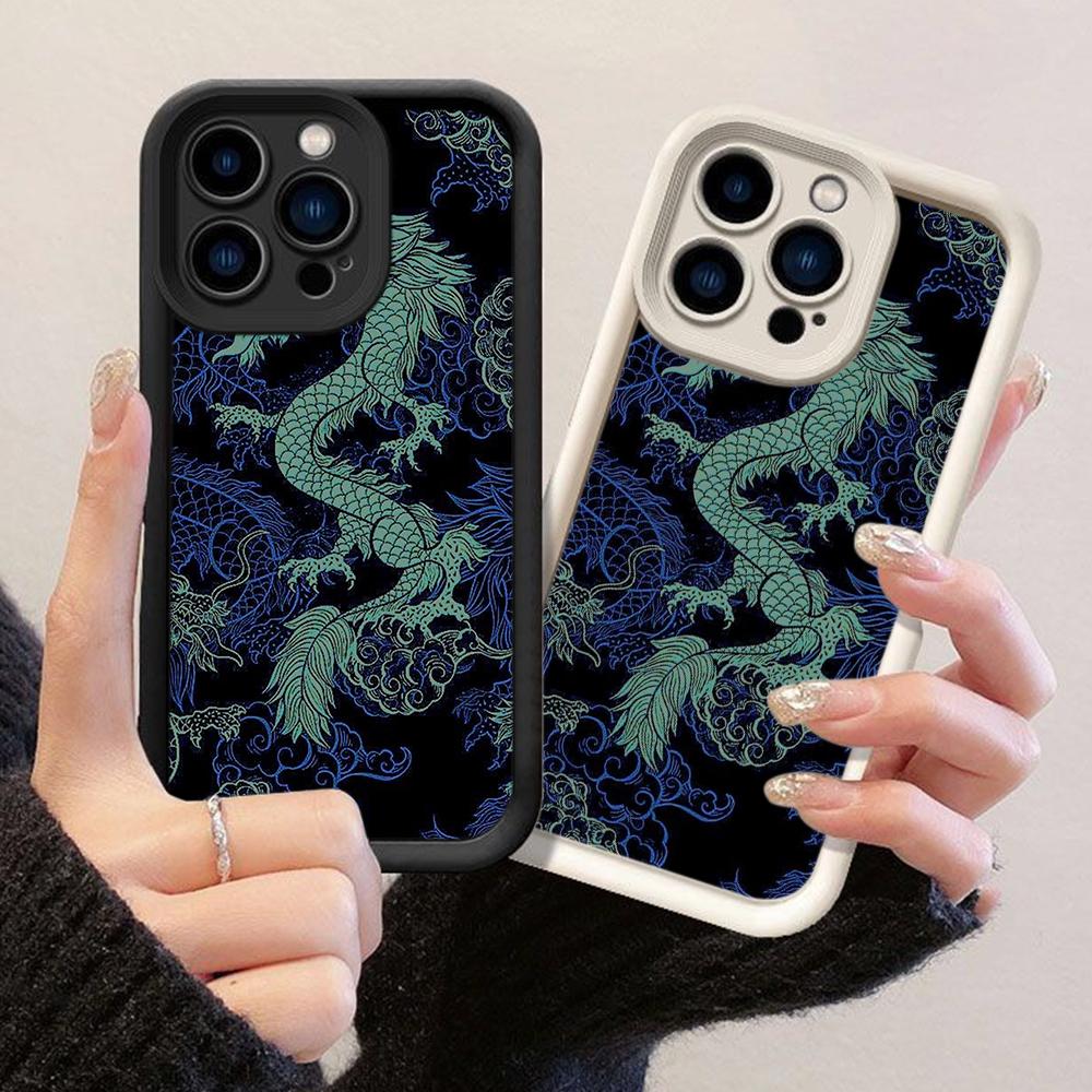 JT275 Green dragon kingdragon for iPhone 17 16 15 14 Pro Max Samsung S26 S25 Ultra A17 A16 A07 A56 Xiaomi 15T Redmi 15c Note 14 13 12 11 Soft Case