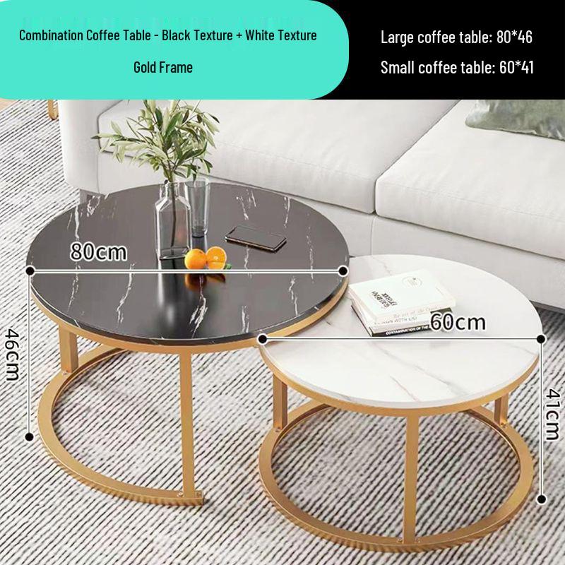 Round Light Luxury Coffee Table for Small Living Spaces